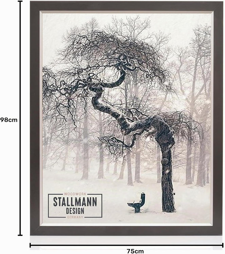 Stallmann Design Bilderrahmen My Frames 75x98 cm schwarz Rahmen Fuer Dina 4 und 60 andere Formate Fo