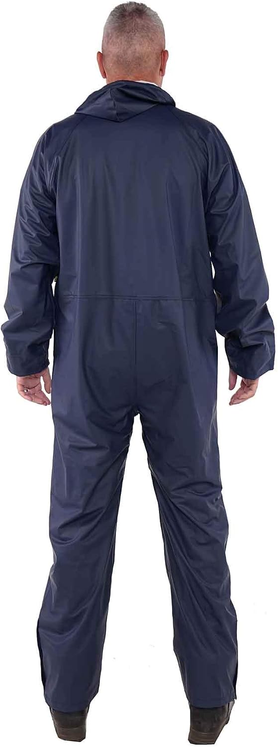 PU-Overall Regenkombi Regenoverall Reinigungsoverall Unisex Blau M, Blau M