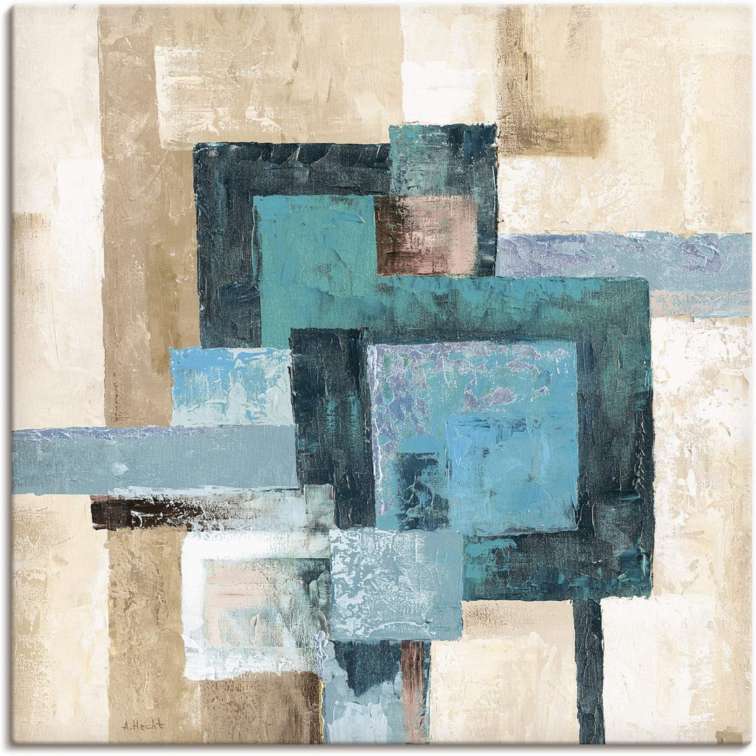 ARTland Leinwandbilder Wandbild Bild auf Leinwand 50x50 cm Quadratisch Modern Abstrakte Bilder Muste