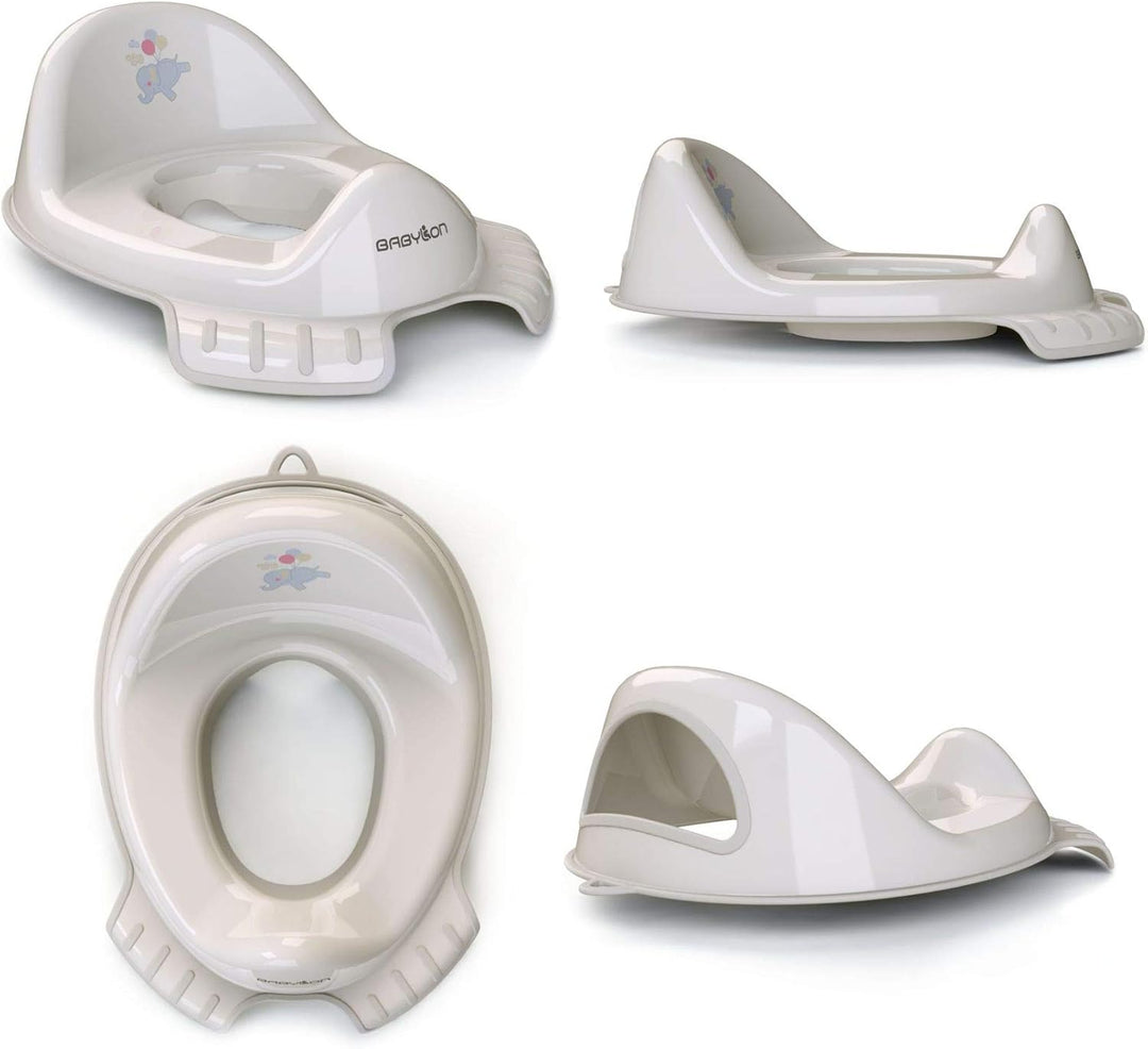 BABYLON Flipper Kinder Toilettensitz, mit Haken, Antirutsch, Grau, Grau