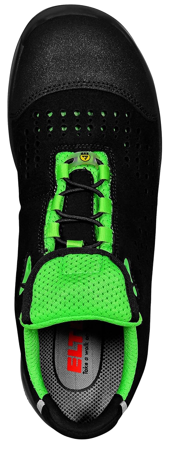 ELTEN Sicherheitsschuhe Impulse Green Low ESD S1P, Herren, Textil, Kunststoffkappe (Leichter als Sta