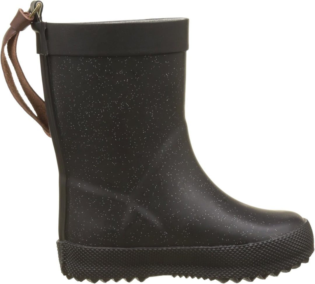 Bisgaard Jungen Unisex Kinder Flower Gummistiefel 20 EU Schwarz 03 Glitter Black, 20 EU Schwarz 03 G