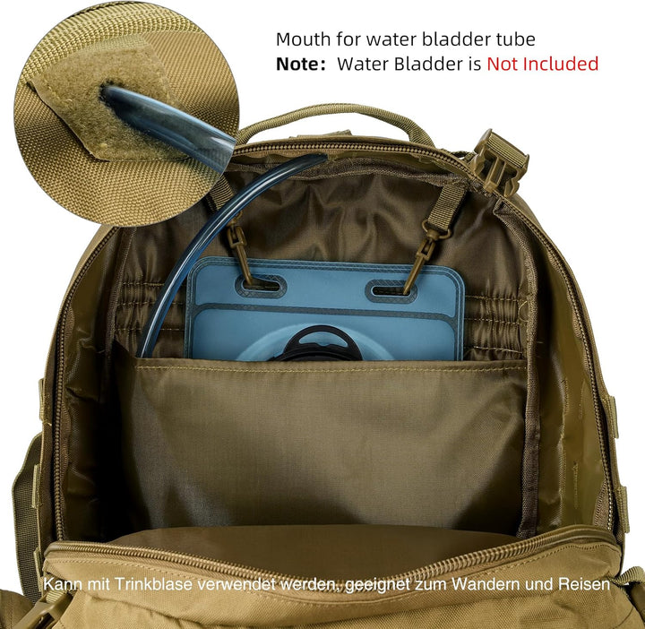 Taktischer Rucksack, 60L Militär Armee Rucksack, grosser Survival Molle Tagesrucksack für Herren und