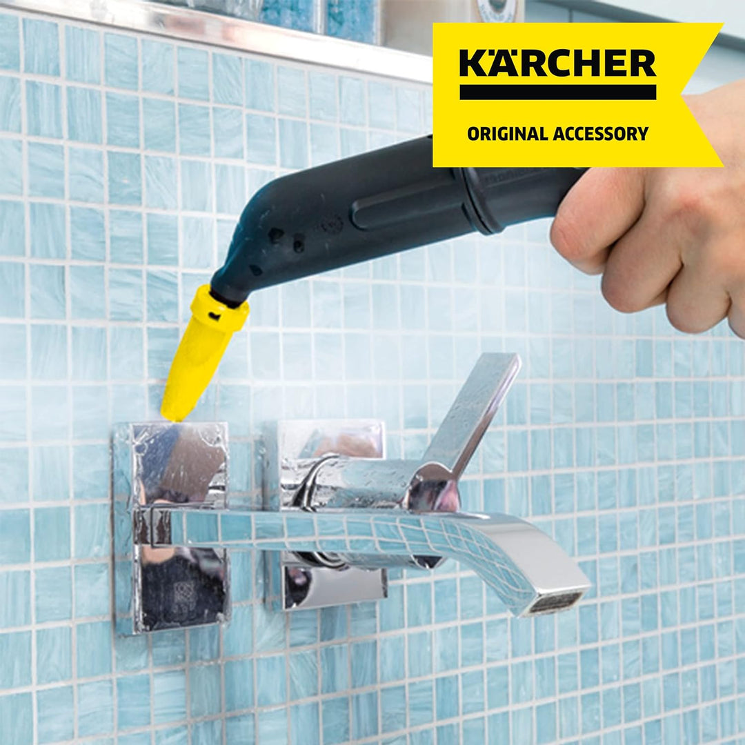 Kärcher Dampfreiniger SC 2 Deluxe, Flächenleistung: ca. 75m² & Powerdüsen-Set, Schwarz/Gelb 3,2 Bar