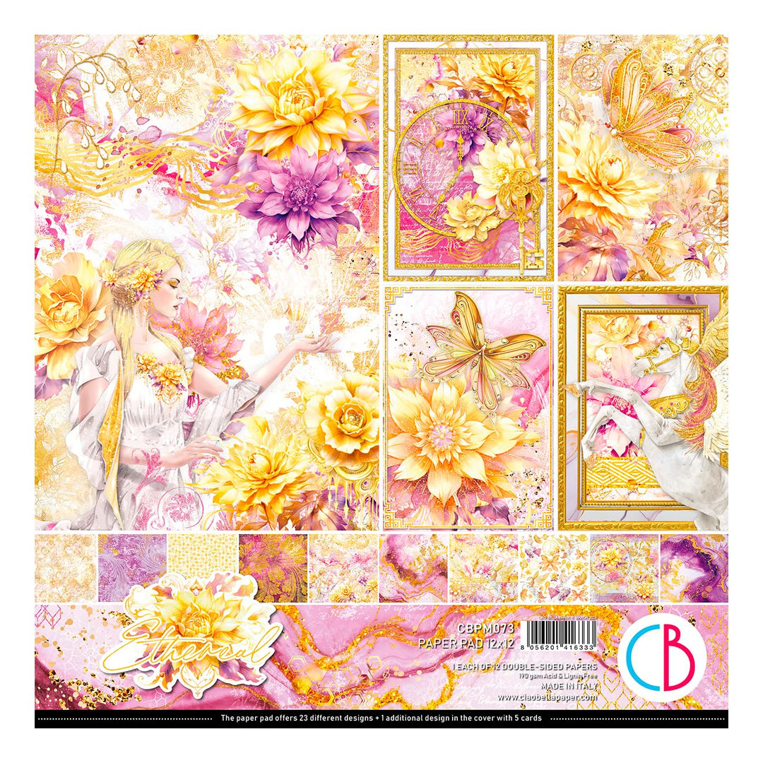 Ciao Bella Scrapbook-Papier Ethereal 30.5x30.5 cm Motivpapier beidseitig bedruckt ligninfrei säurefr