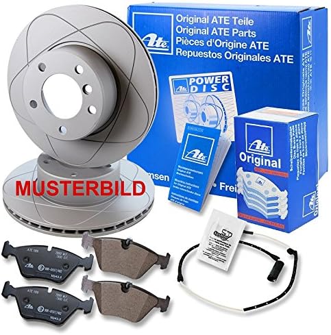 ATE Bremsenset Vorderachse inkl. Power Disc Bremsscheiben Vorne Ø 312 mm Belüftet und Bremsbeläge Vo