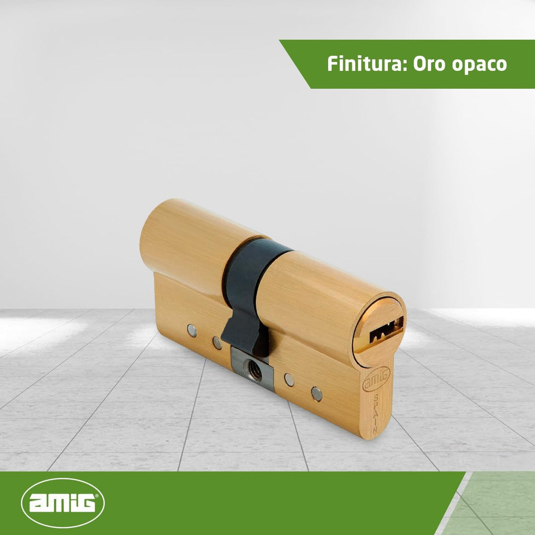 Amig - Sicherheitszylinder - Modell 20000 - Hergestellt aus Messing - Masse: 62 mm (31-31) - Bietet