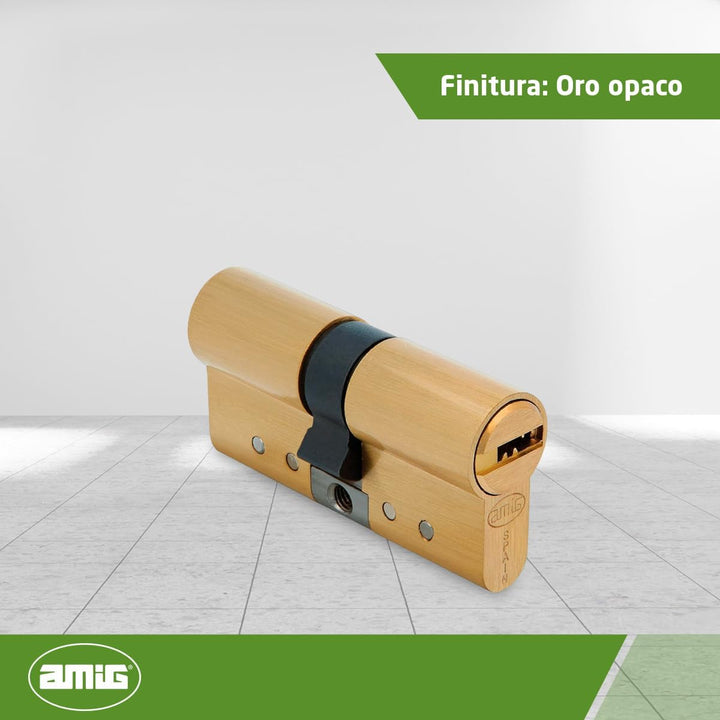 Amig - Sicherheitszylinder - Modell 20000 - Hergestellt aus Messing - Masse: 62 mm (31-31) - Bietet