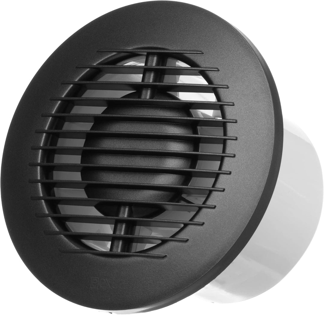 Steinberg14 Ø 100mm Abluftventilator Badlüfter Fan - Anthrazit Rund Ventilator zur Belüftung in Bad