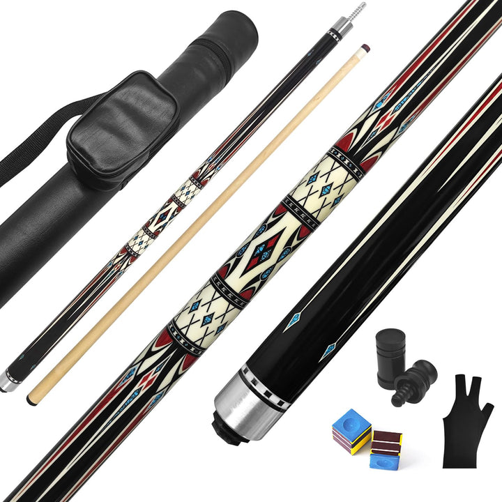 Pool Cue Stick Billard Queue,58“ Pool-Billardqueue BillardStock 12,5 mm Lederspitze Cue Sticks for P