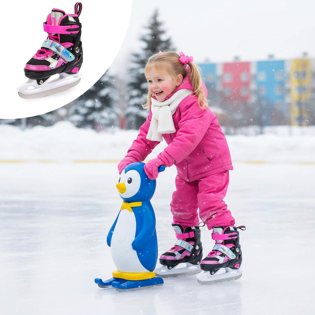 meteor verstellbare 4‑in‑1 Kinder Inline-Skates – Rollschuhe Inliner Schlittschuhe – ABEC‑7 PU‑Räder