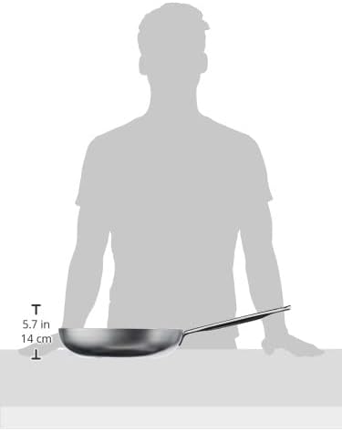 Pentole Agnelli ALMR1111B32 Senkkopf-Strahlungspfanne hoch, Aluminium 5 mm, 32 cm, 32 cm