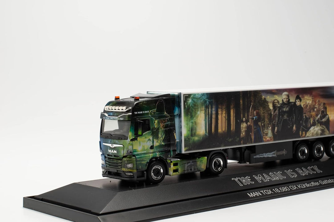herpa 122245 Man TGX GX Kühlkoffer-Sattelzug Habes, originalgetreu im Massstab 1:87, Diorama, Modell