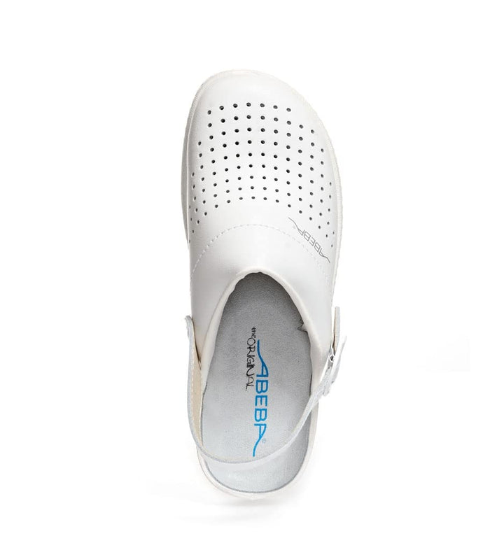 Abeba Clog 7020 - the original, Glattleder, weiss, perforiert, zertifiziert, 38 38 EU, 38 EU