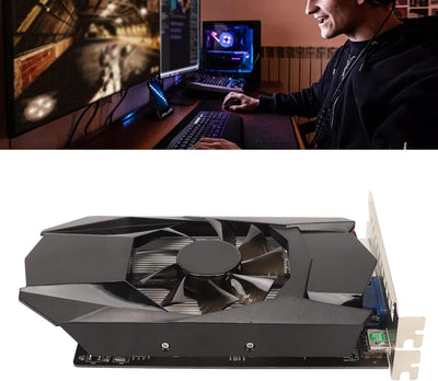 VBESTLIFE Für Radeon HD7670 Grafikkarte, 4 GB GDDR5 Grafikkarte 128 Bit 1000 MHz Frequenz PCIe 2.1 F