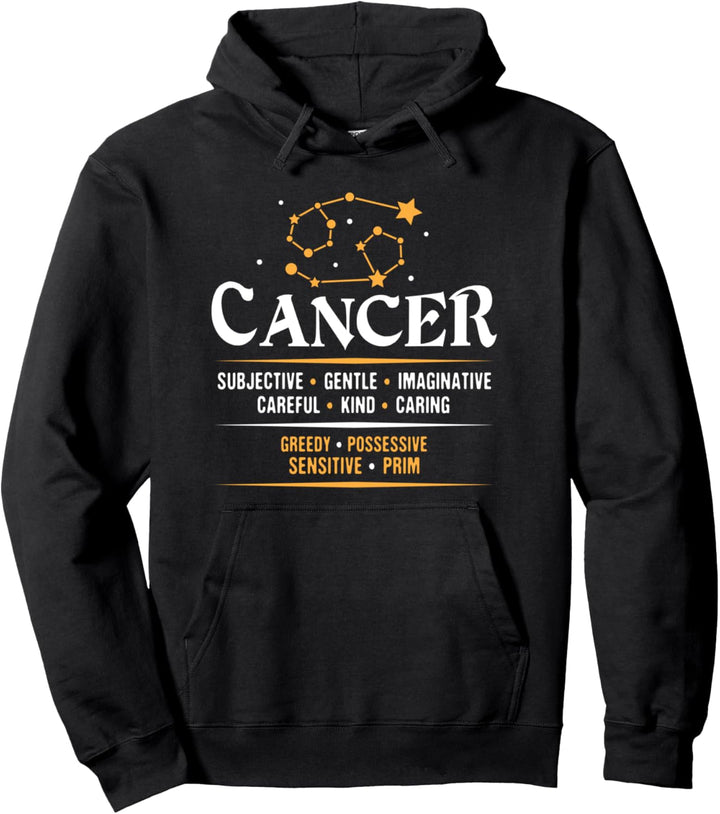 Krebs Zodiac Fakten Merkmale Horoskop Zeichen Astrologie Pullover Hoodie