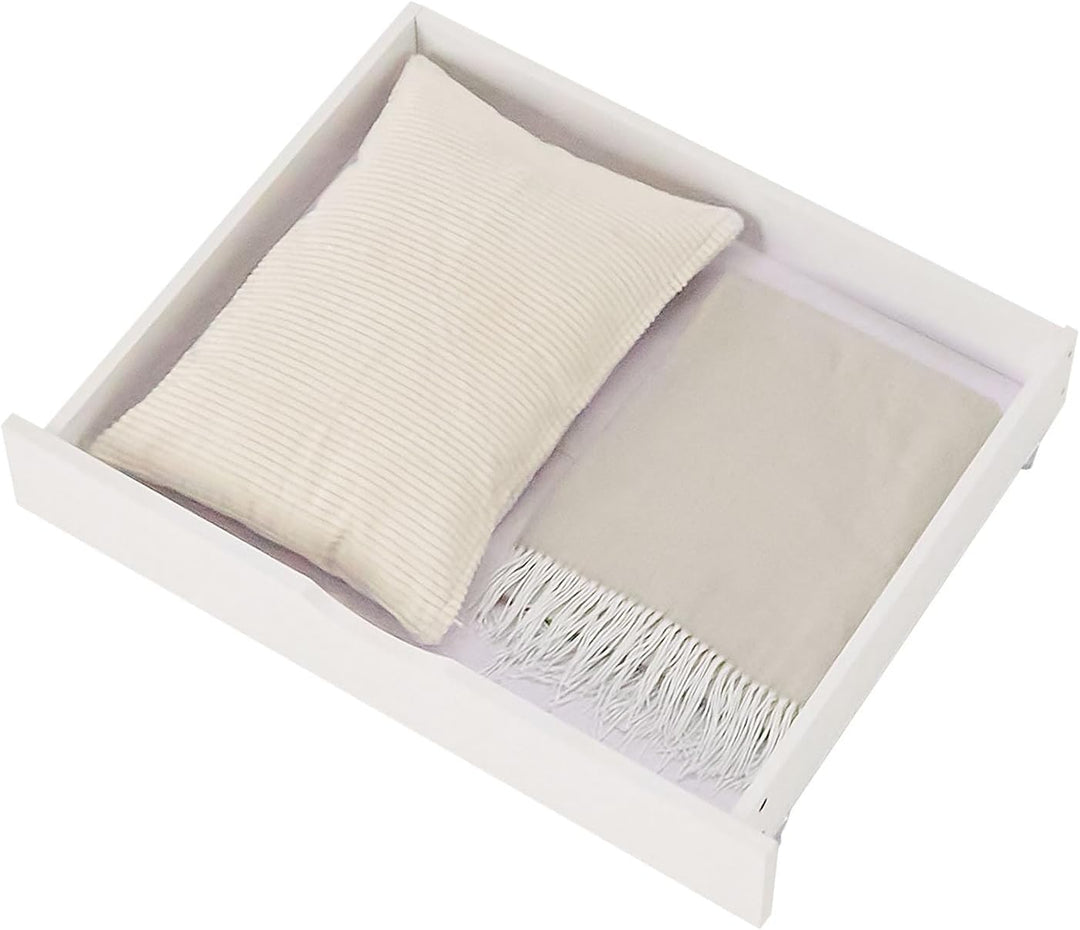 Homestyle4u Bettkasten 2er Set Holz Aufbewahrung mit Rollen, Bett Schublade Bettauszug Weiss