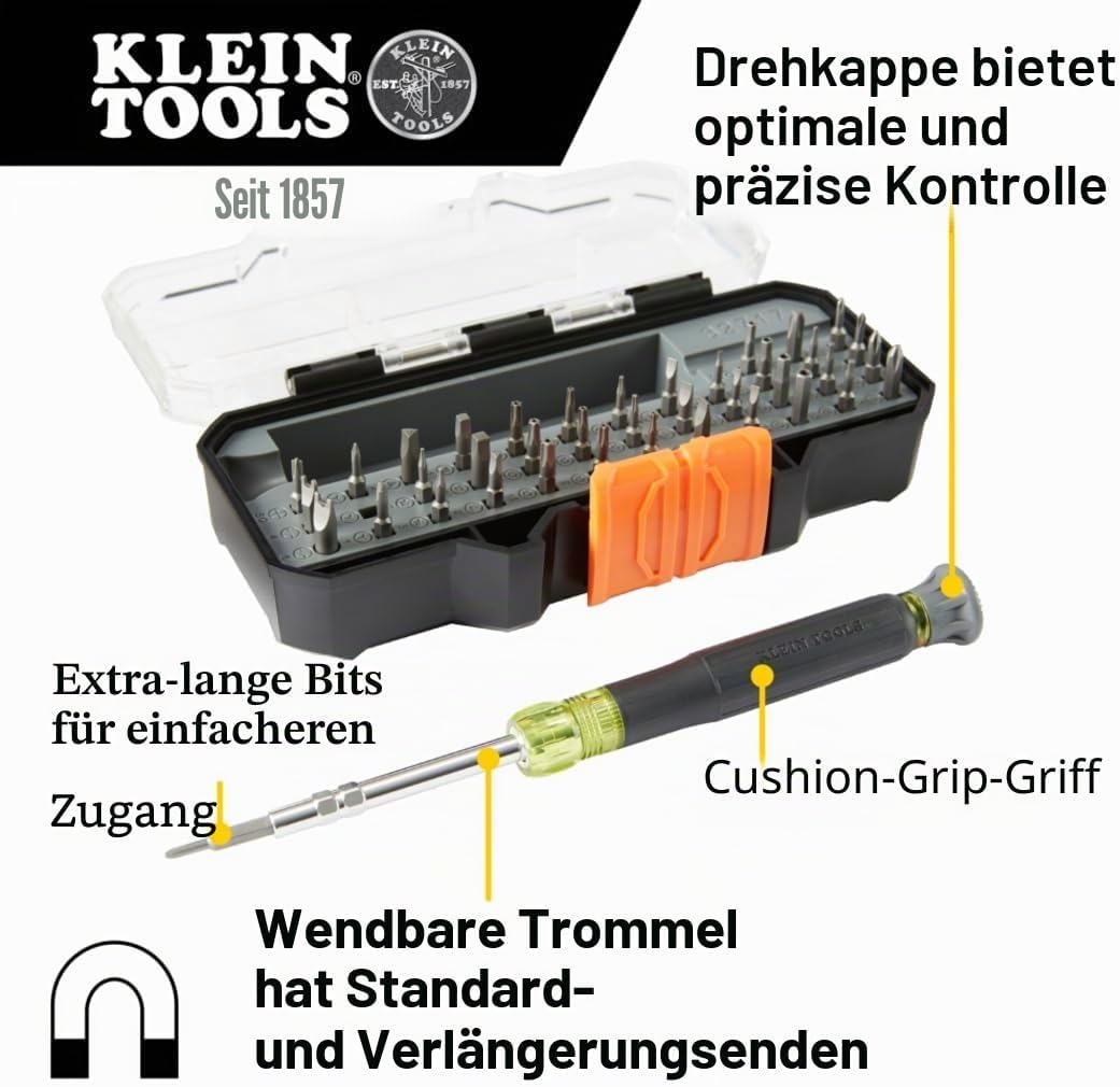 Klein Tools 32717 Przisions-Schraubendreher-Set mit Aufbewahrungstasche fr Elektronikgert, Schrauben