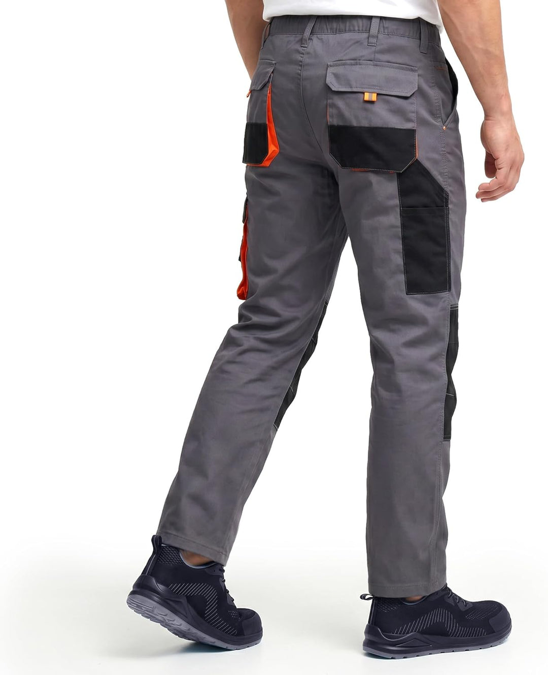 EM Arbeitshosen Männer - Arbeitshose Herren mit Elastische Taille, Voluminöse Fronttaschen, Multifun
