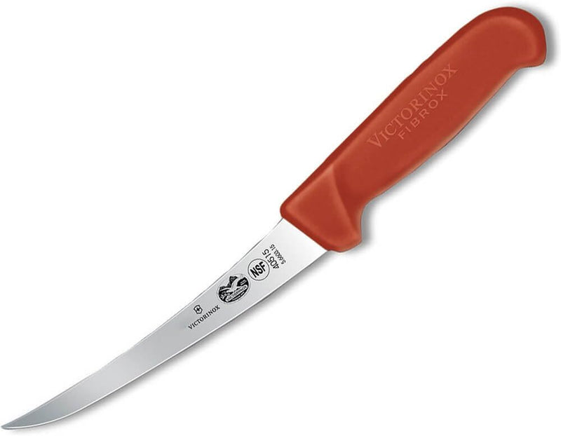 Victorinox, coltello disossatore da cucina Fibrox, manico ergonomico, 15 cm, rosso 15 cm Rot, 15 cm