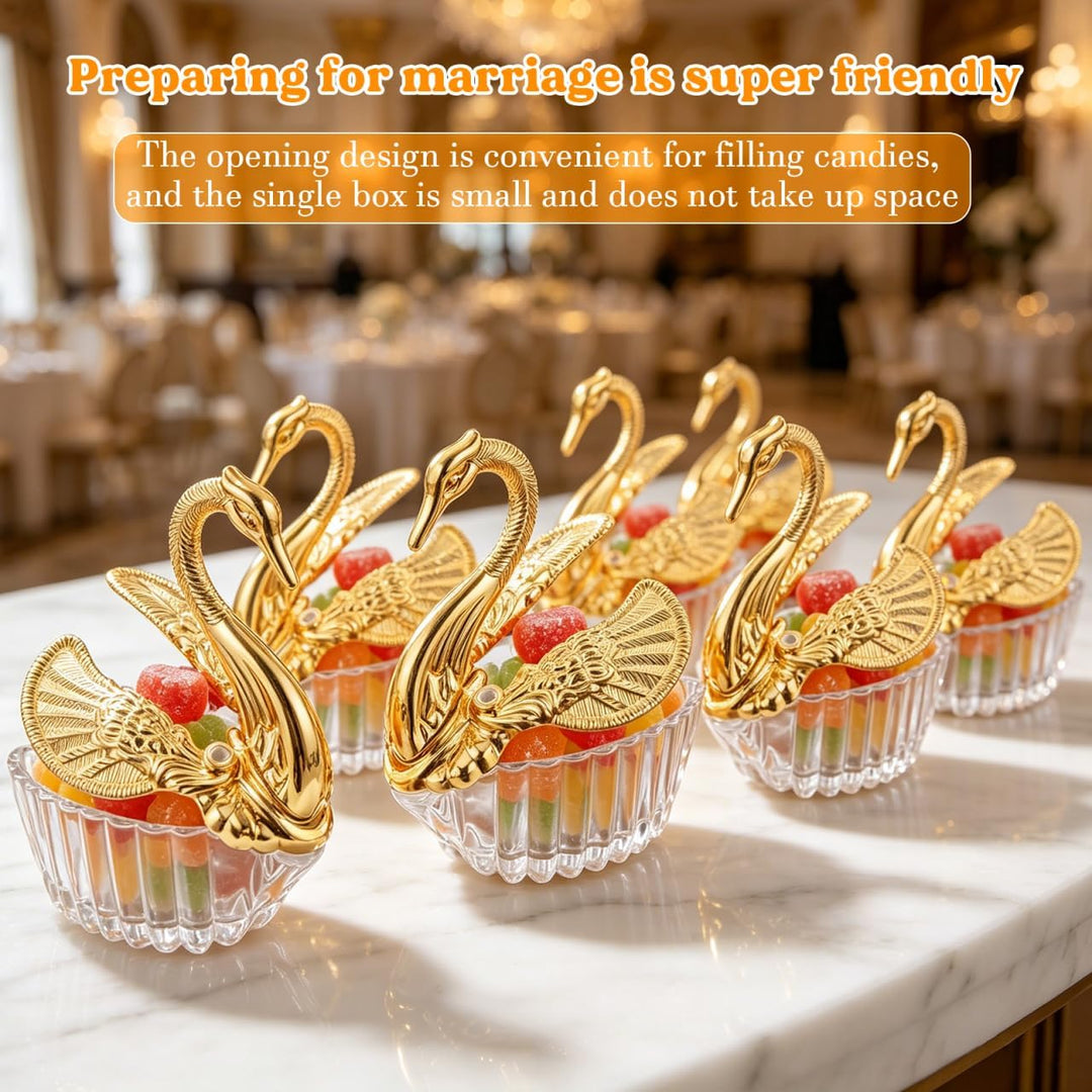 Angoily 24Pcs Candy Boxen für Hochzeiten Kleiner Schwan Form Geschenk Boxen Hochzeit Gastgeschenke B