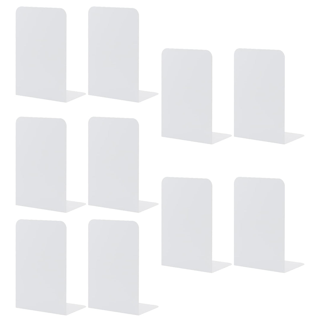 MSDADA Buchstützen aus Metall L, 102x203x135mm, 5 Paar CD Buchständer Kinder, Bücherregal für Schule