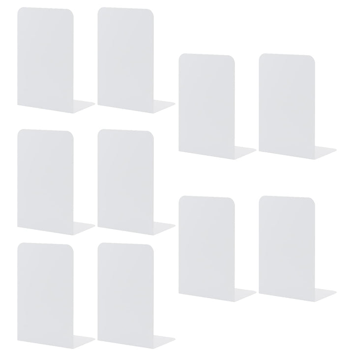 MSDADA Buchstützen aus Metall L, 102x203x135mm, 5 Paar CD Buchständer Kinder, Bücherregal für Schule