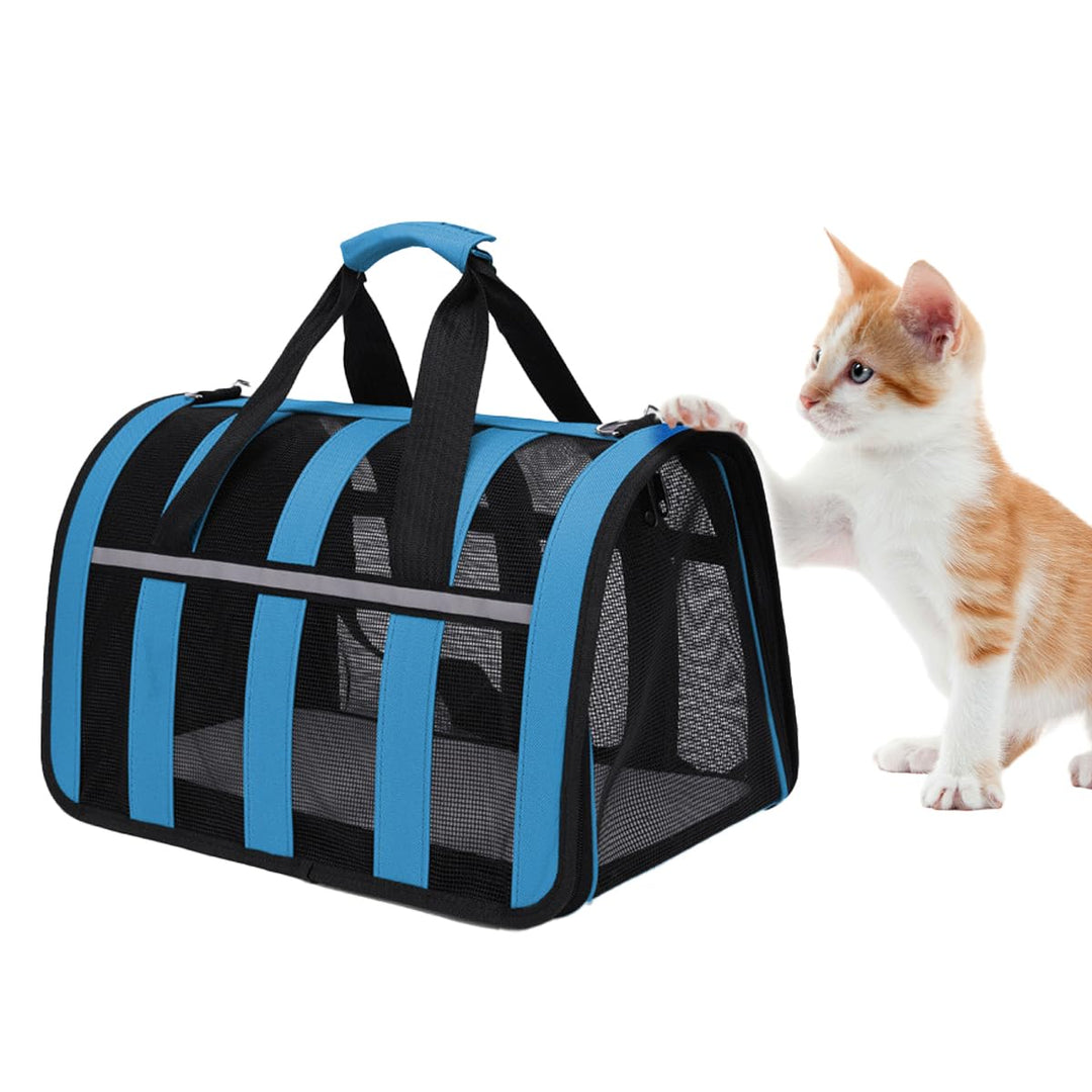 Kransportbox Katze, PC Gitternetz Katzentransportbox, Atmungsaktive Faltbar Katzentransporttasche, L