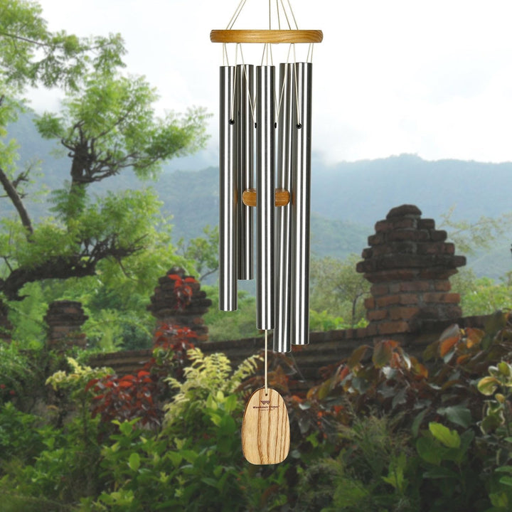 Woodstock Chimes BWS Windspiel Chimes of Bali, Silber, 63,5 cm