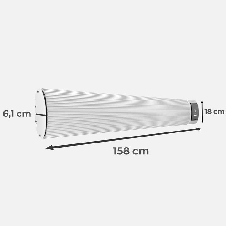KLAMER Infrarotheizung 2600 W – WLAN Heizstrahler mit App- & Timer, Decken- & Wandmontage, Fenster-o