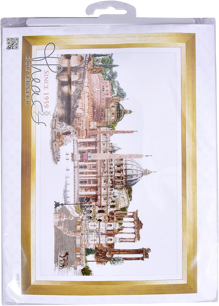 Thea Gouverneur - Kreuzstich-Set - Rom Italien- Leinen - Aida - 18 Count - Für Erwachsene - 499A 79x