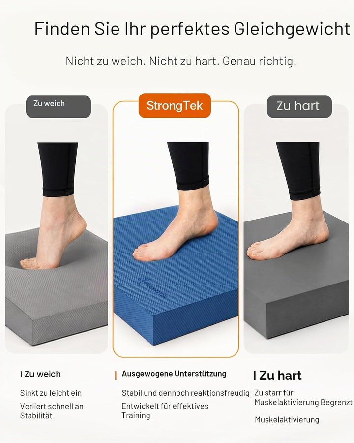 StrongTek Professional Foam Exercise Balance Pad.15.8" x 13" x 2", High Density TPE Schaum Kniepolst