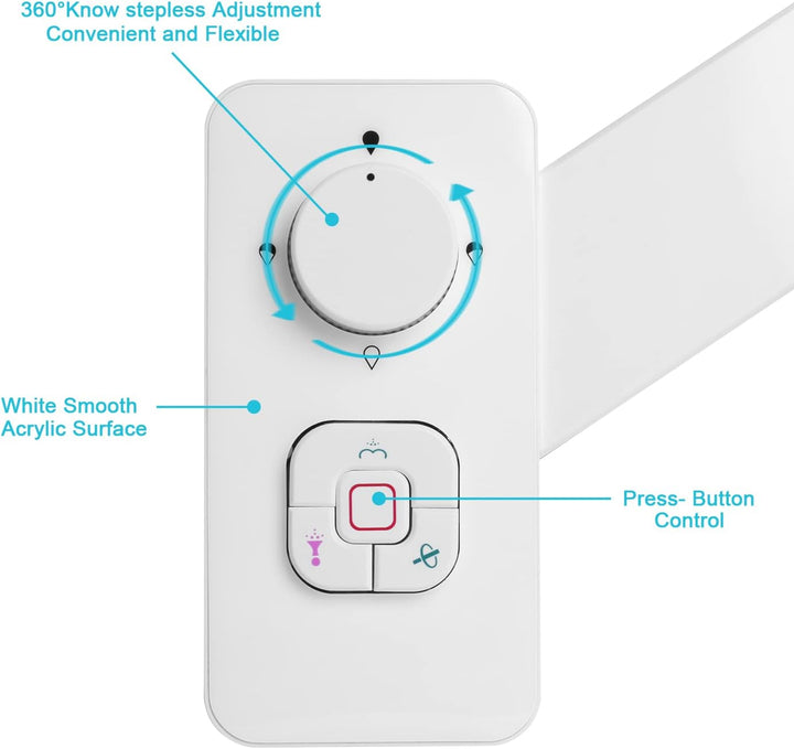 Bidet Aufsatz Kit mit tragbarem Bidet - WITHLENT Nicht Elektrisch Bidet Toilettenaufsatz mit Einzieh