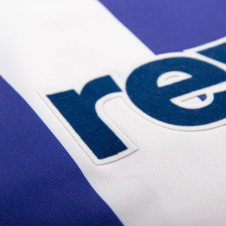 COPA Herren T-Shirt mit Retro-Fussballkragen XXL White - Blue, XXL White - Blue