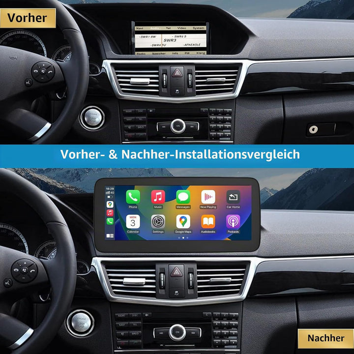 Autoradio 10,25 Zoll Touchscreen mit kabellosem Carplay und Android Auto für 2009-2011 Mercedes Benz
