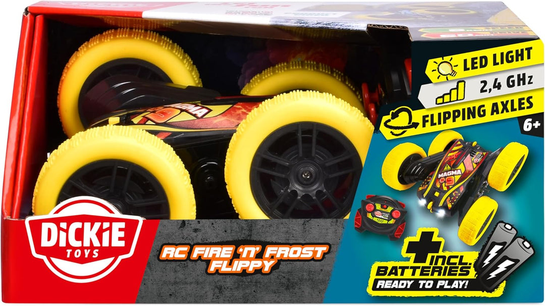 Dickie Toys - RC Auto Fire 'n' Frost Flippy (16 cm) - ferngesteuertes Auto ab 6 Jahre mit 360°-Flips