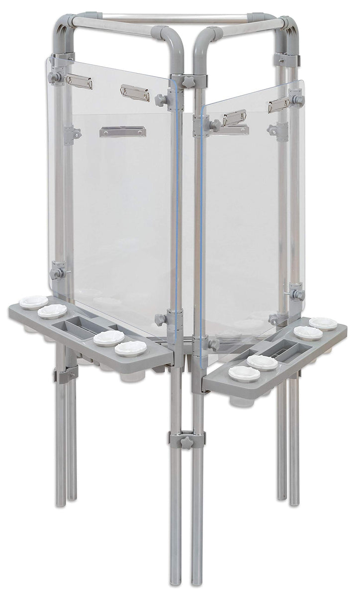 Betzold - Outdoor Malwand - Inklusive Farbbecher und Pinselablage, anpassbar, draussen malen 3-seiti