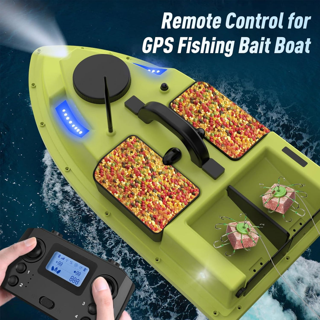 Kavolet Fernbedienung für GPS-Angelköderboot D19 D20 Dual-Hand-LCD