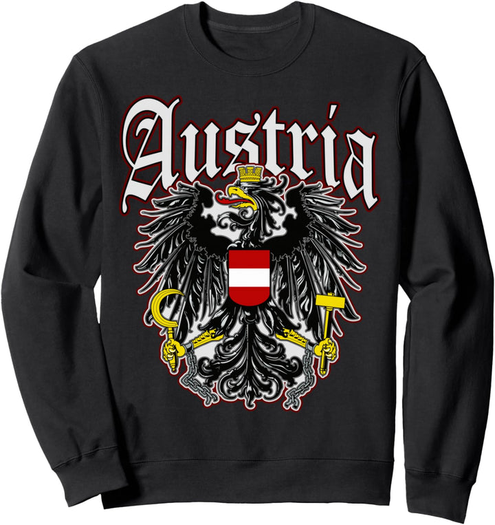 Österreich Austria Wappen Adler Herren Damen Kinder Rot Fans Sweatshirt