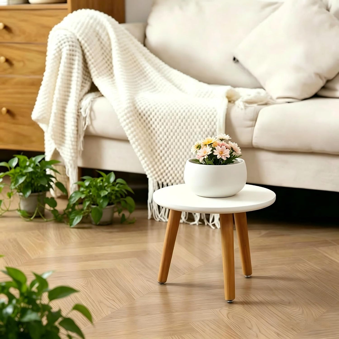 Pflanzenständer Blumenständer, Pflanzenregal Blumenhocker Holz, Pflanzenhocker Weiss, Geeignet für V