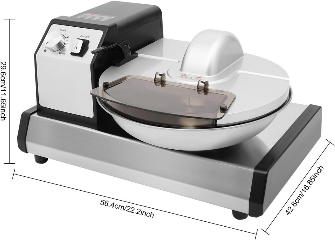 Gewerbliche Küchenmaschine, 250W Gemüseschneider1500 U/min, Küchenmaschine aus lebensmittelechtem Ed