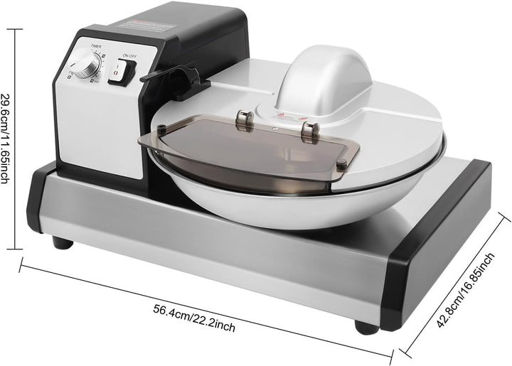 Gewerbliche Küchenmaschine, 250W Gemüseschneider1500 U/min, Küchenmaschine aus lebensmittelechtem Ed
