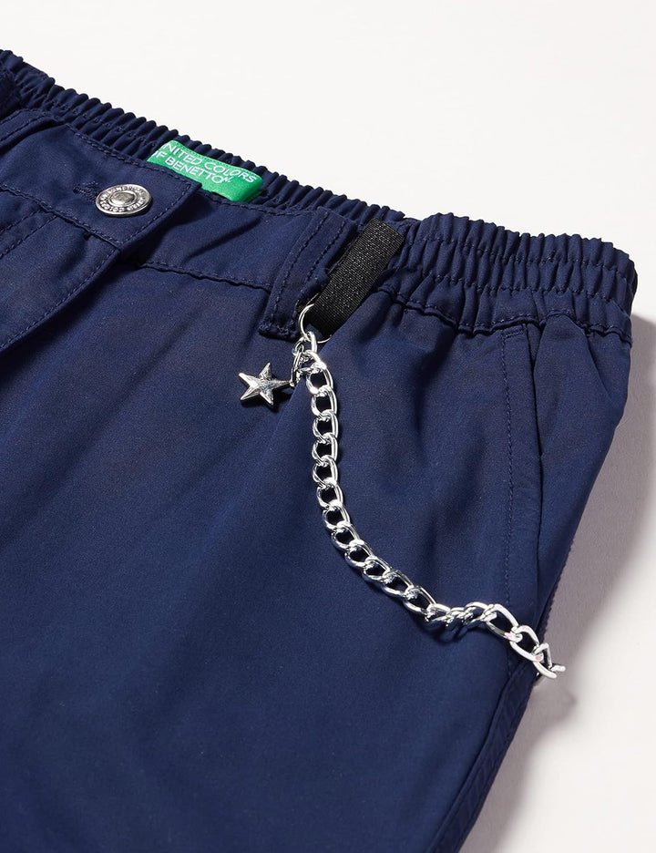 Benetton Mädchen Pantalone 4ATV55F20 Hose, Blu 252, Small