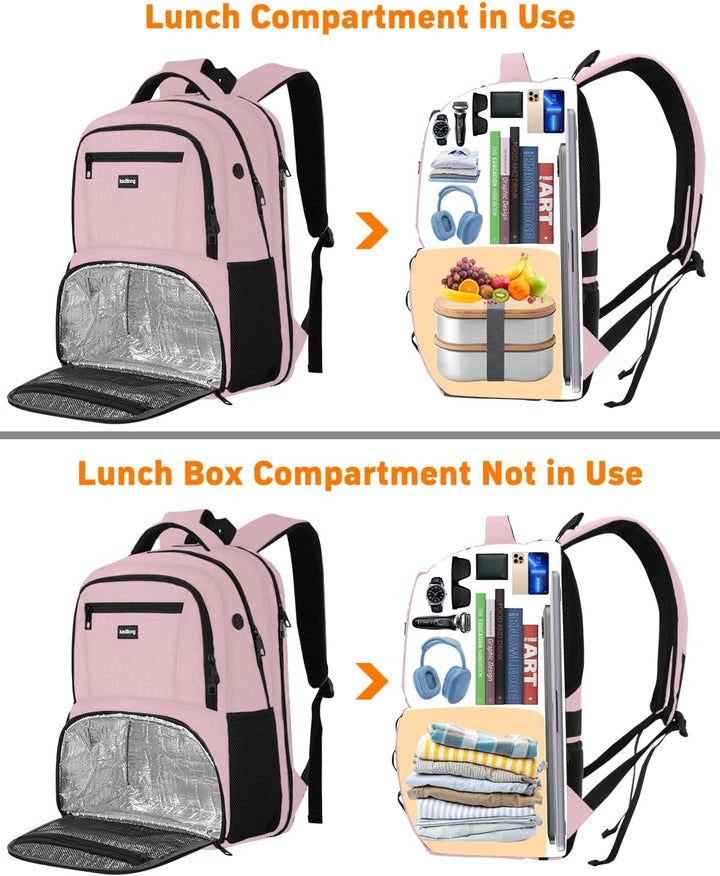 kadilong 17,3 Zoll Lunch Rucksack Damen Lsoliertes Kühlrucksack,Gross Schulranzen für Arbeit Reisen