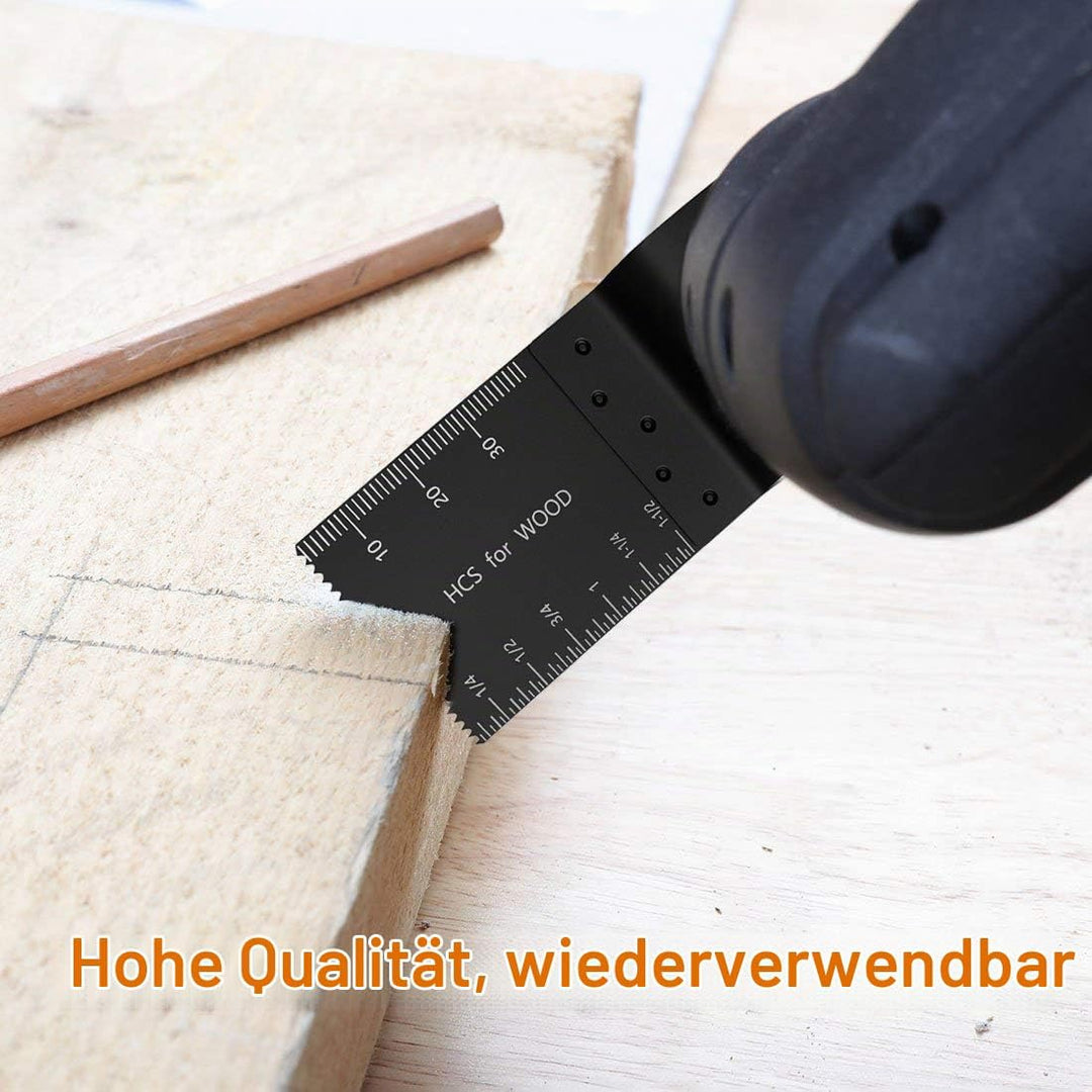 50Stk Profi Sägeblätter Kit Bi-Metall Oszillierwerkzeug Zubehör Multitool Schnellspanner für Fein Mu