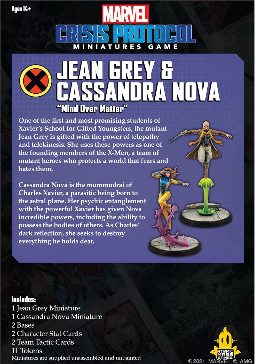 Atomic Mass Games , Jean Gray and Cassandra Nova: Marvel Crisis Protocol , Miniatures Game , Ages 14