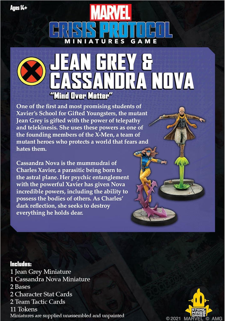 Atomic Mass Games , Jean Gray and Cassandra Nova: Marvel Crisis Protocol , Miniatures Game , Ages 14