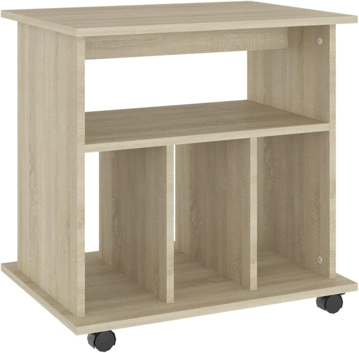 SDWEHO7 Rollschrank mit 4 offenen Fächern, Büroschrank für Wohnzimmer, Schlafzimmer, Office, Robust,
