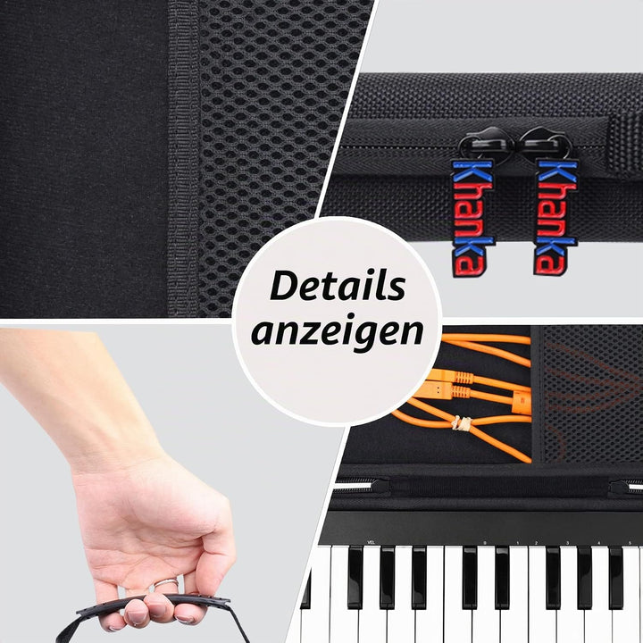 Khanka Hart Tasche Schutzhülle für M-Audio Keystation Mini 32 MK3/Mk2 II Kompakter 32 Tasten USB MID