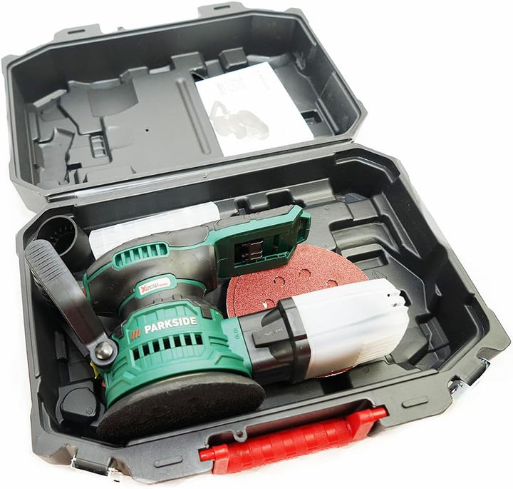 HEADNMORE® Bundle mit dem PARKSIDE® 20V Akku Exzenterschleifer PAEXS 20-Li B2 und dem HEADNMORE® Fla